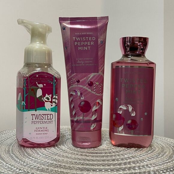 BBW Twisted Peppermint set of 3 NWT - Picture 1 of 3
